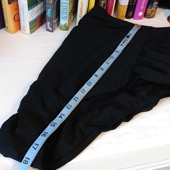 KONA SOL BLACK RUCHED HIGH-WAISTED BIKINI BOTTOMS  PLUS SIZE 3X 24-26 NWT - Picture 5 of 7